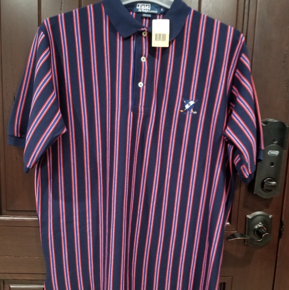 NEW Polo Ralph Lauren Golf Shirt Vertical Stripe L - Picture 1 of 6
